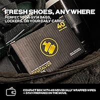 Vista 5 de Revitalyzr Toallitas de limpieza de zapatos de doble textura, 40 unidades, seguras en tenis, cuero, lona, goma, elimina la suciedad, las rozaduras