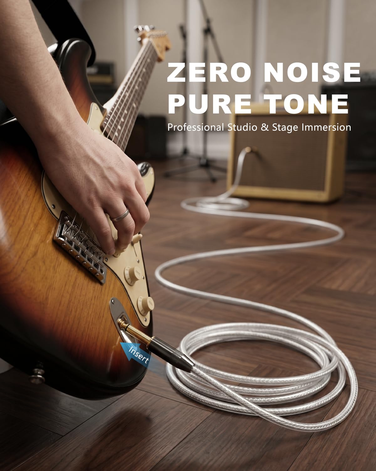 Professional Series Instrument Cable, Audiophile Guitar Cable 15ft image 2