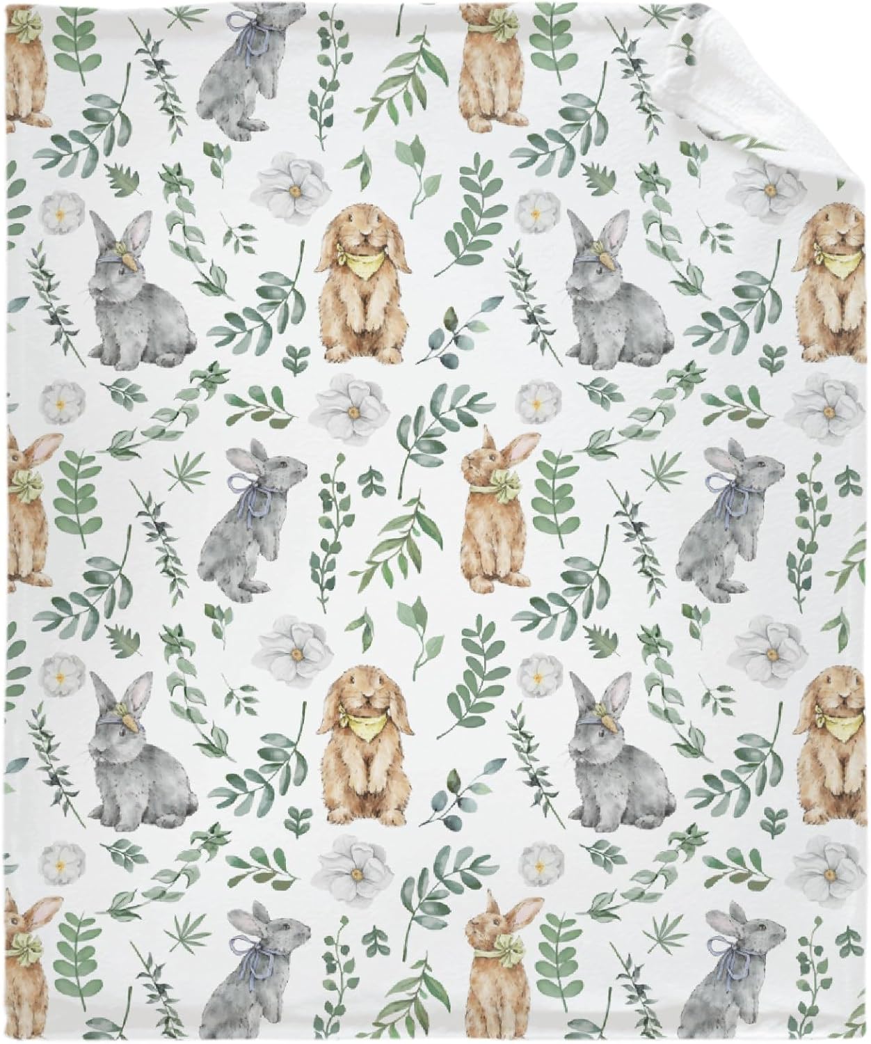 Rabbit Throw Blanket is Super Soft and Warm,The Lightweight Flannel Blanket is for All-Season Use,A Great Choice for Gifts 80"x60"for Adult