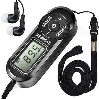 Portable Radio, ZHIWHIS FM Digital Tuner with Best Reception, Pocket Transistor Receiver with Stereo Sound, Battery Operated Walkmen