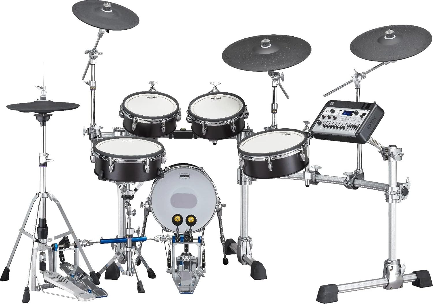 Yamaha DTX10K-X Electronic Drum Kit with TCS Pads (Black Forest) (4 Items)