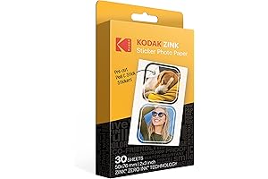 Kodak ZINK Premium Pre-Cut Sticker Photo Paper for 2x3 Instant Prints