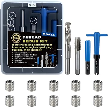 AKM 15PCS M16*1.5 Metric Thread Repair Kit
