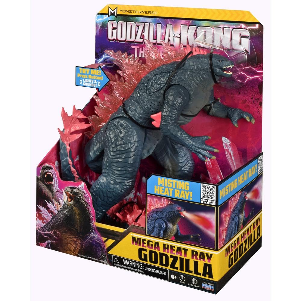 Giochi Preziosi Godzilla Per Kong Il Nuovo Impero - Godzilla Gigante 35 cm Articolato, Altamente Dettagliato Con Luci E Soffio Atomico, Per Bambini A Partire Dai 4 Anni, Come Nel Film