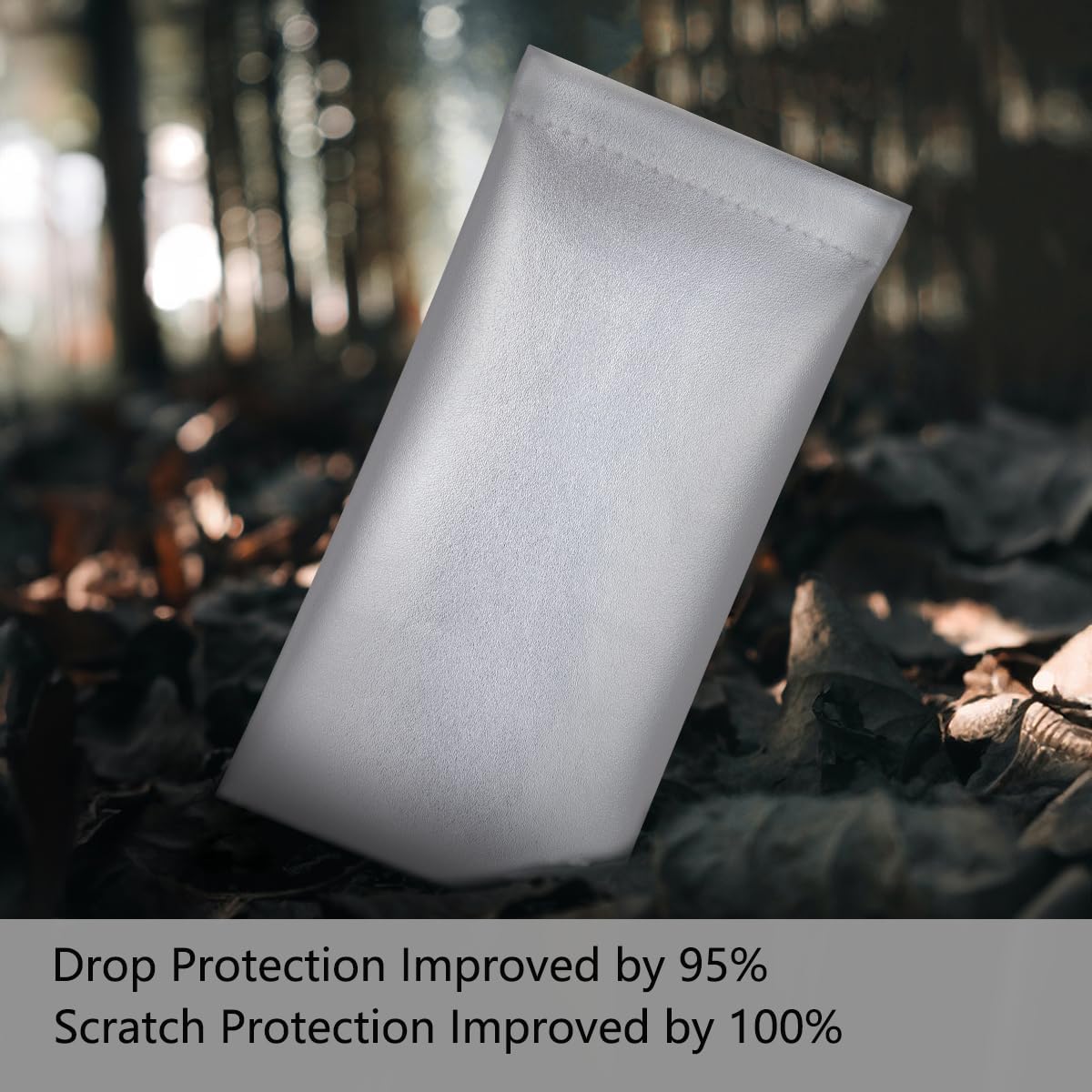 TRIUMPH VISION Squeeze Thermal Phone Sleeve Leather Pouch Soft Case 3 Pack | Squeeze-Top Phone Case Soft PU Leather Holder Drop & Scraches Protection Fit Most Cell-phone, Keep Phone Warm, Silver