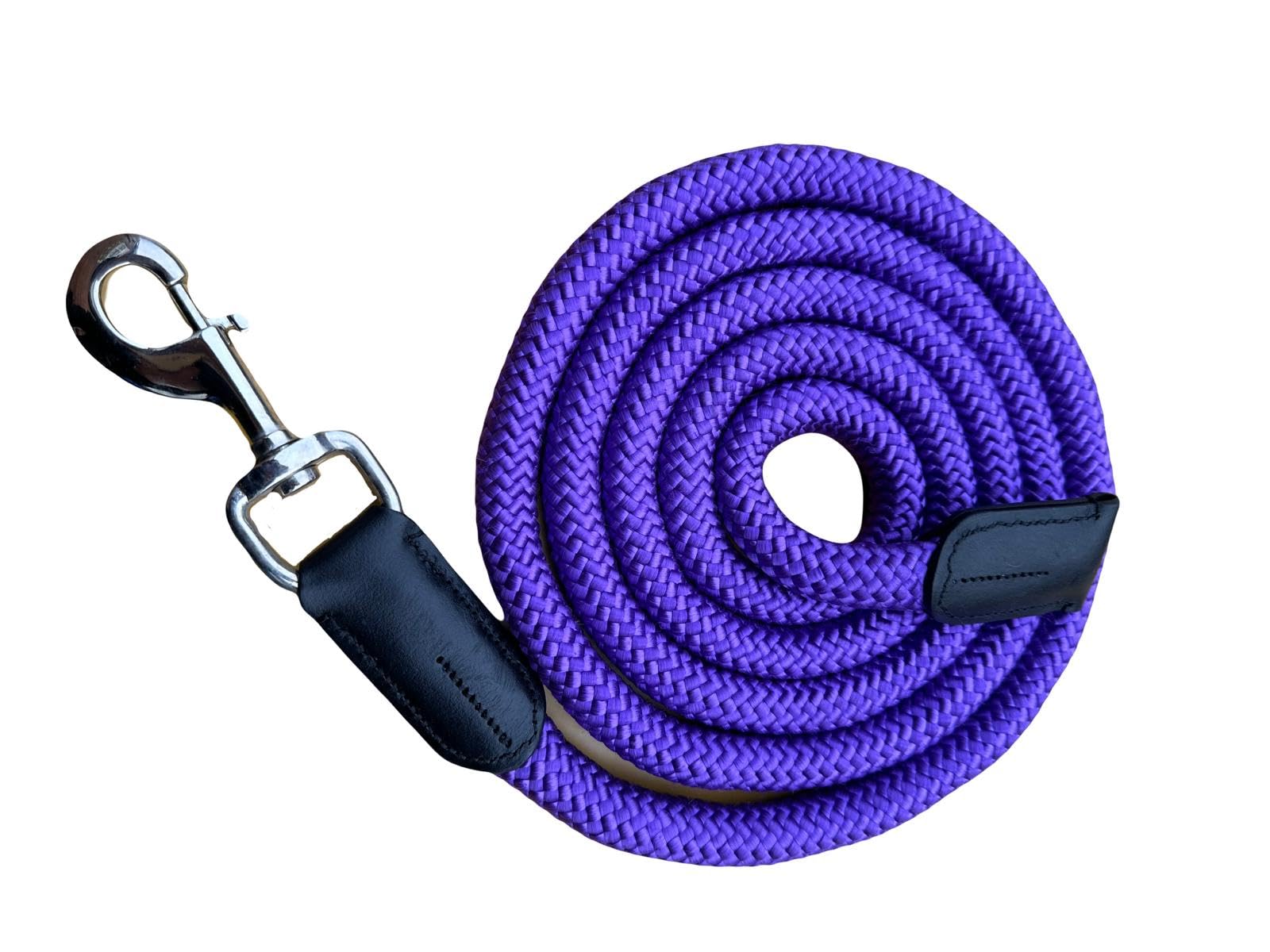 Longe pour licol Luxury Horse en cuir violet de 18 mm pour un équipement équestre haut de gamme