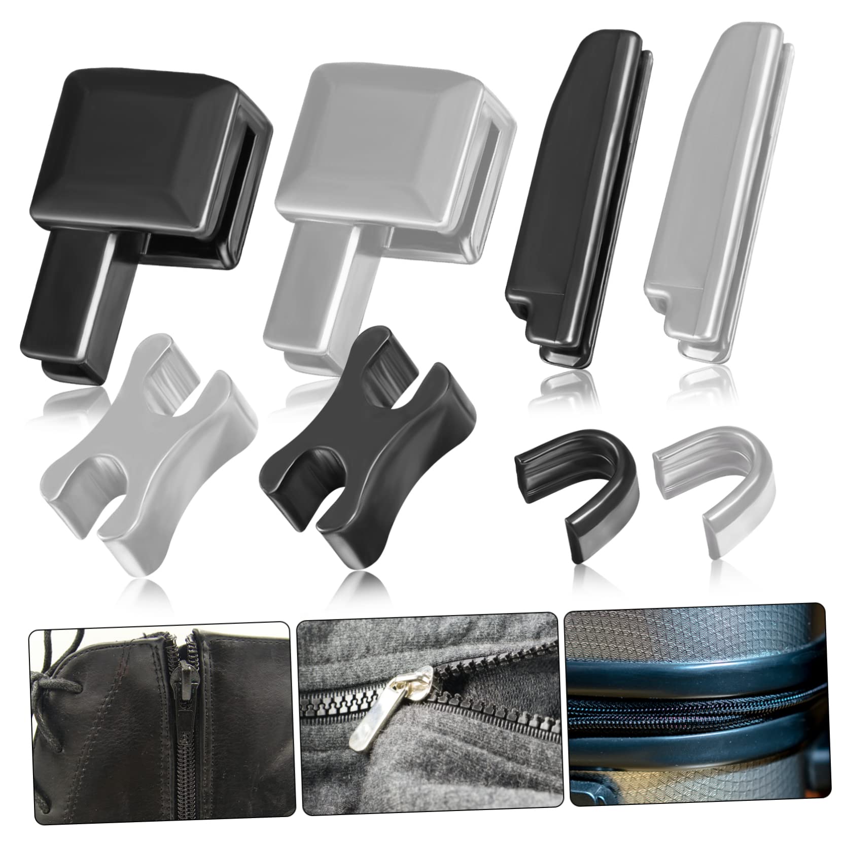 VILLCASE 4 Piezas Hebilla De Cremallera Reparación De Cremallera Pasador De Inserción De Cremallera Kit De Reparación De Tapones De Cremallera Mochila Abrigo Metal Reparar Tapón Inferior