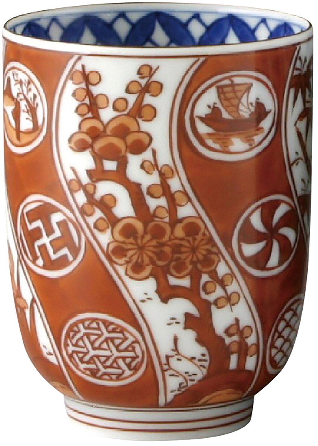 【新品】清水焼湯呑み/楽峰 雲錦詰蓋付夫婦湯呑 孝峰 - 京焼清水焼 松韻堂