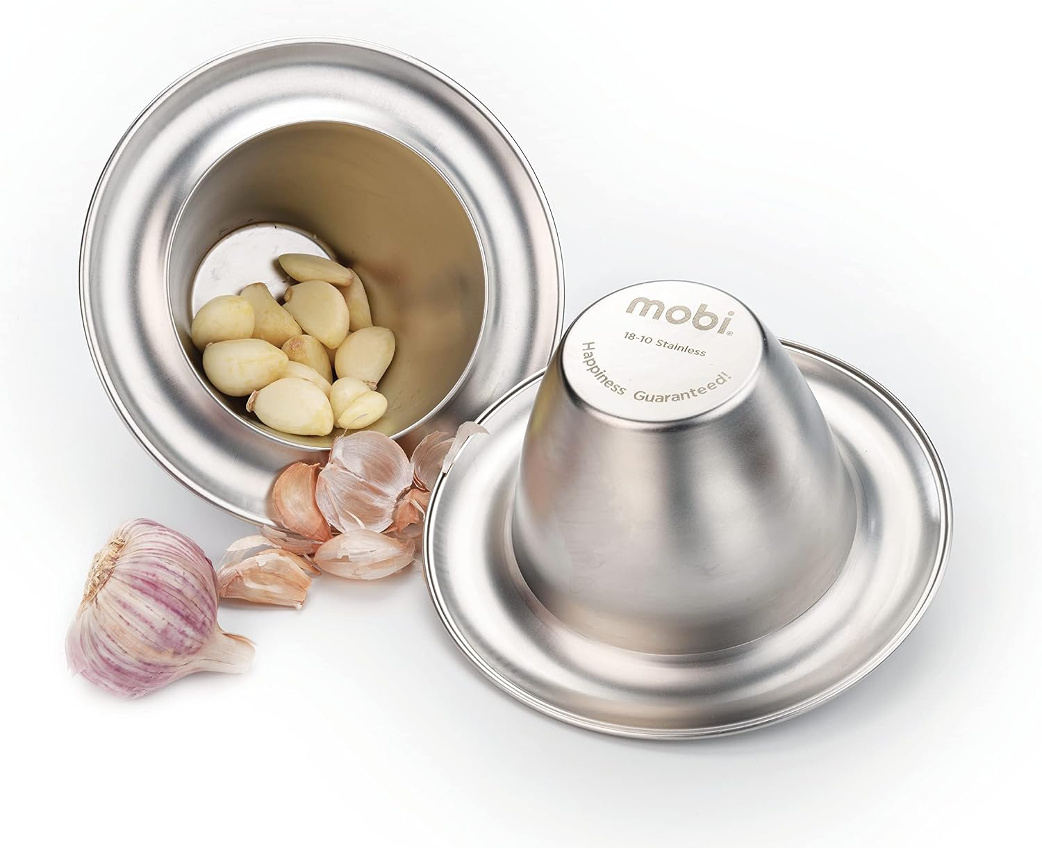 Mobi 18/10 Stainless Steel Shake 'n Peel Garlic Skin Remover