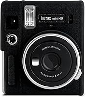 Vista 8 de Rieibi Mini 40 - Funda protectora de silicona para cámara instantánea Fuji Instax Mini 40 - Funda ligera de goma suave para Fujifilm 40 - Naranja