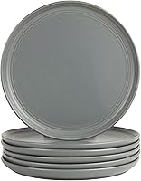 Vista 22 de Double Line - Plato llano de 10.5 pulgadas, juego de 6, verde esmeralda