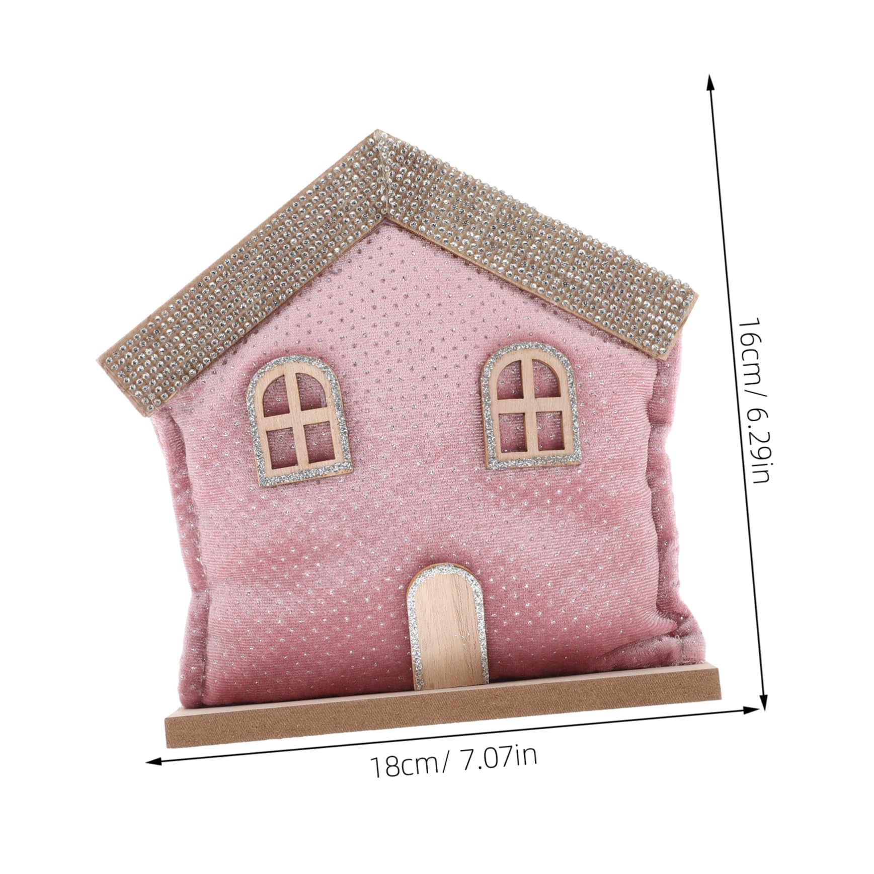 Unomor Christmas Desktop Decoration Xmas House Model Decor Themed Tabletop Statue for Holiday Home Festive Room Decor Cute Xmas House Craft Tabletop Ornament