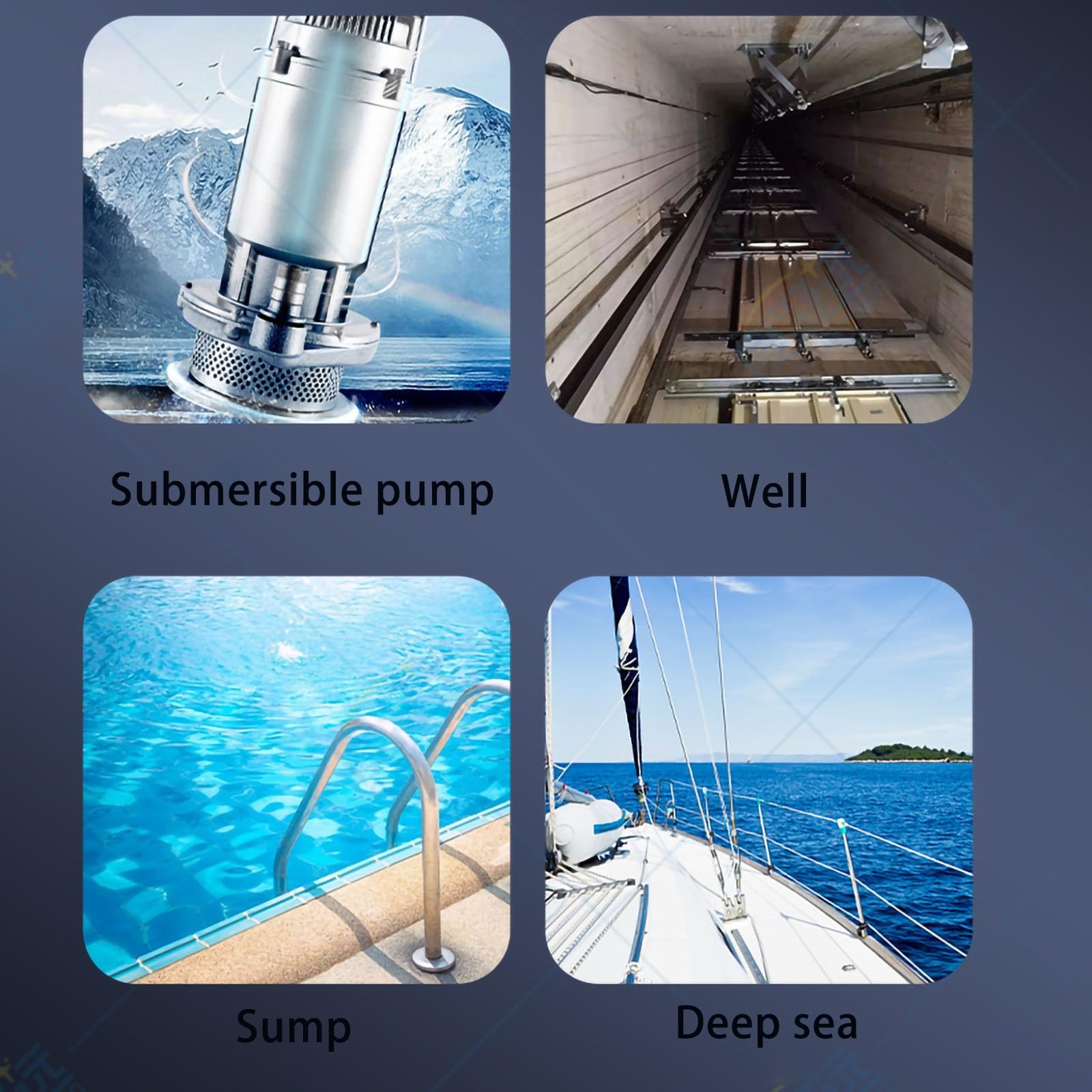 Cavo For Pompa Sommergibile A 4 Nuclei 1,5–6 Mm², Conduttori In Rame Puro, Cavo Elettrico Isolato In Gomma Impermeabile For Motori E Pompe 'acqua, 30/98 Piedi(98ft,1mm2-4c)