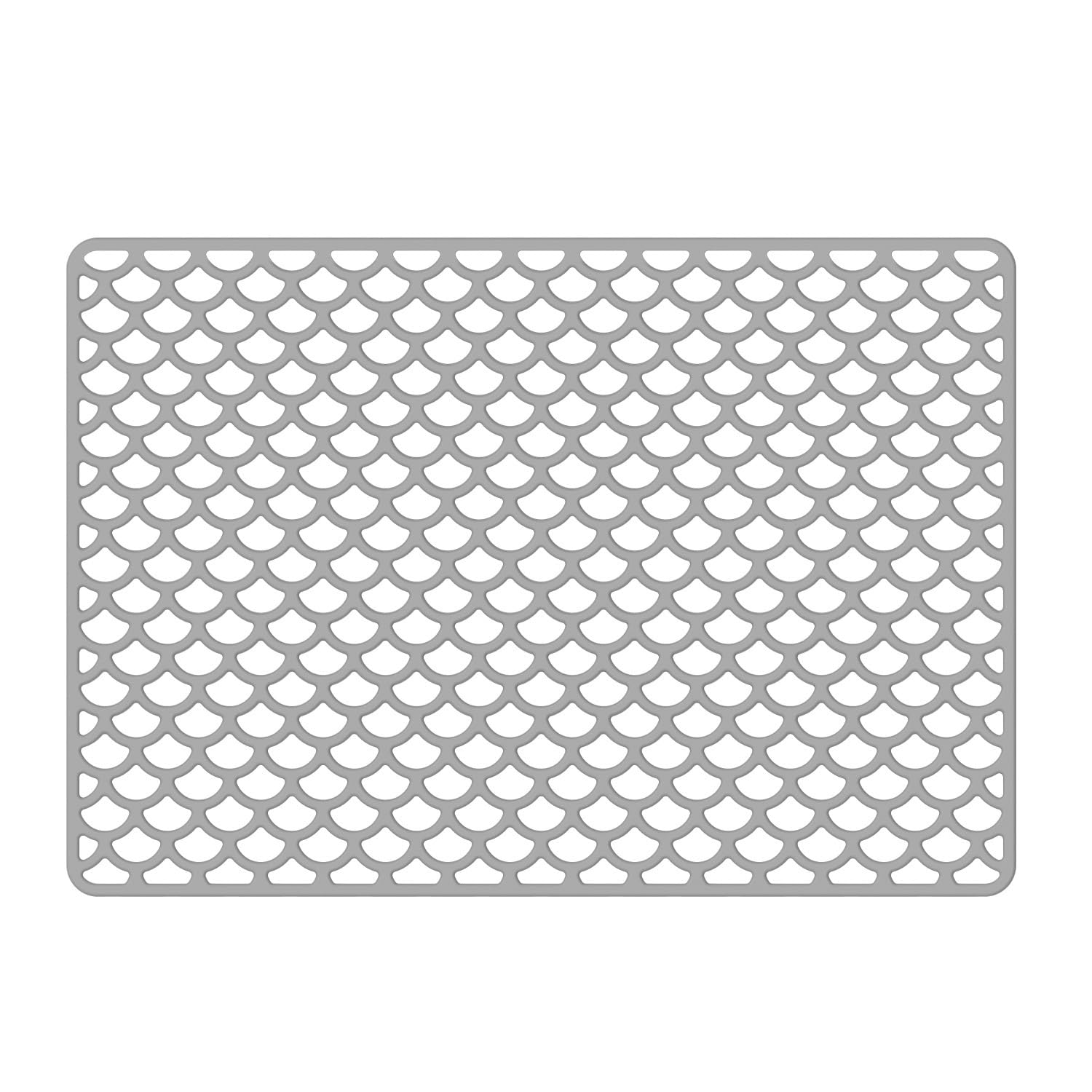 Silicone Sink Mat 46×32cm, Non Slip Kitchen Sink Protector Drain Mat