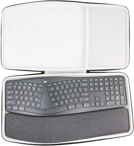 co2CREA Estuche de viaje rígido de repuesto para teclado ergonómico inalámbrico Logitech Ergo K860
