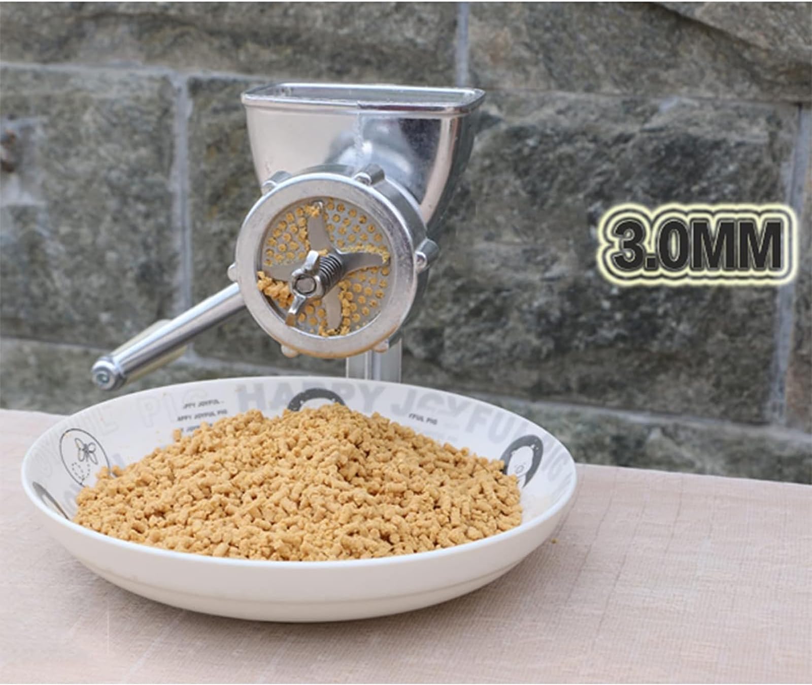 McbeAn Macchina per Pellet di Mangime, Macchina Manuale per Mangimi per Animali Domestici con Stampi da 2/3/4/5/6 Mm, Robusta E Durevole, per Uccelli, Esche da Pesca, Gatti, Cani di Piccola Taglia