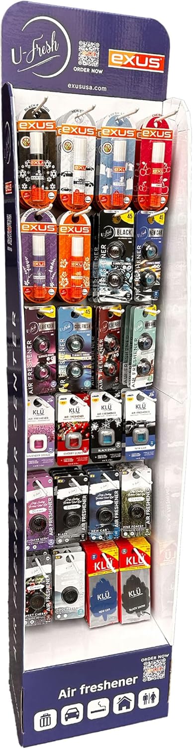 exus Air Freshener Display Stand For Car Wash, Gas Station, Convenience Store - Ready To Go (112 units)