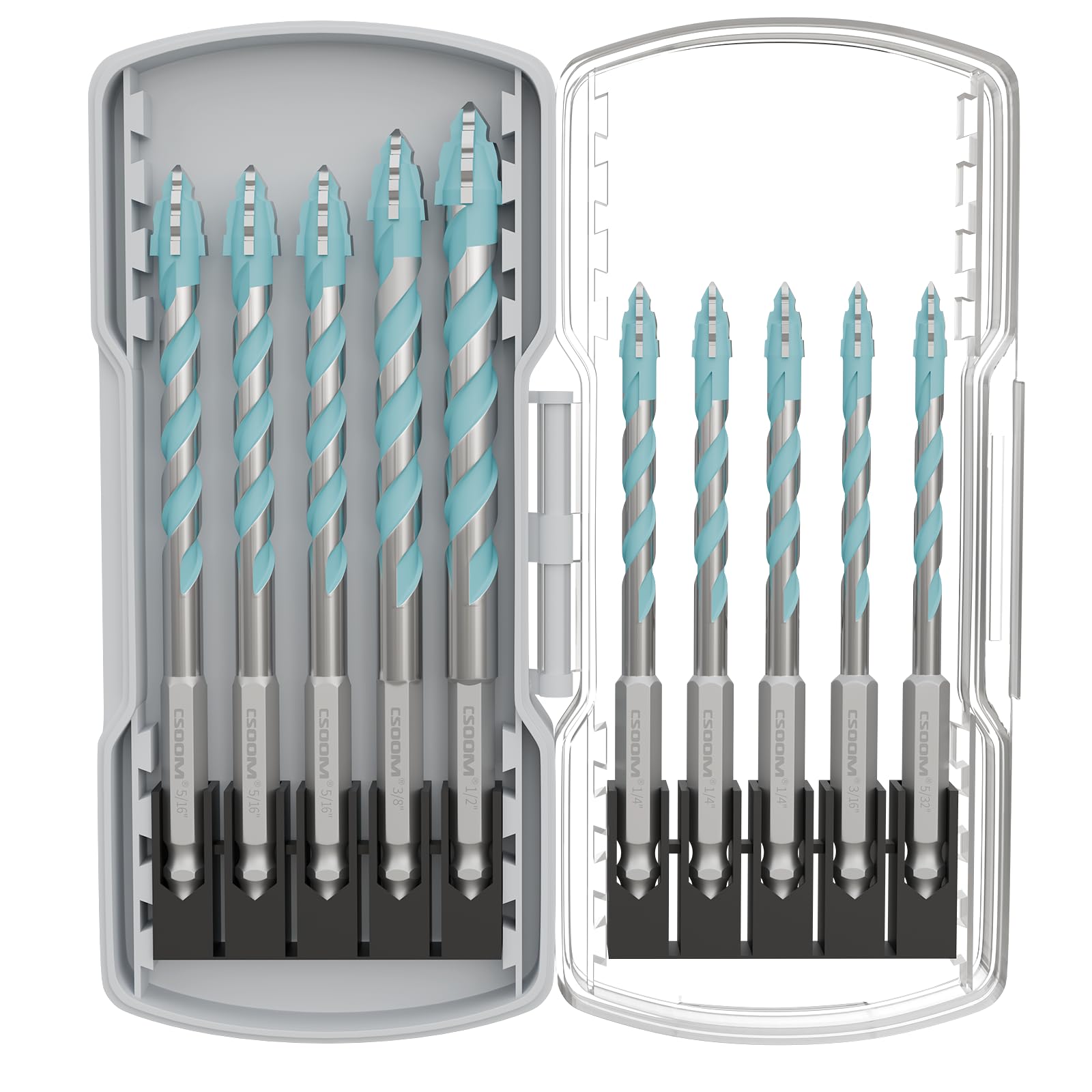 CSOOM Masonry Drill Bit Set - 10 Pieces -8 CSOOM Masonry Drill Bit Set - 10 Pieces -8