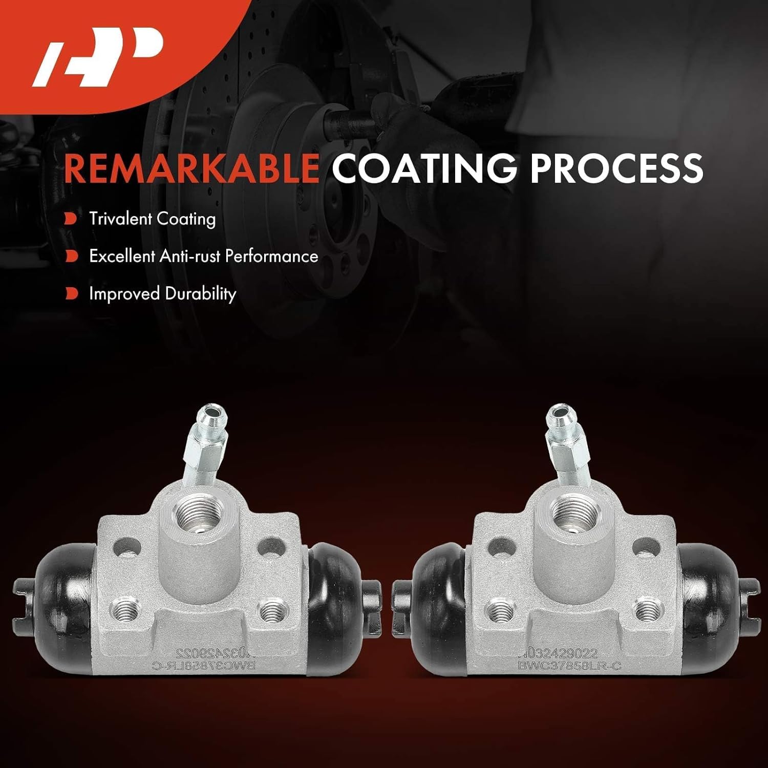 A-Premium Rear Drum Brake Wheel Cylinder Compatible with Select Honda Models - CR-V CRV 1997-2001, Accord 1991-2002, 2-PC Set - Replace# 43301S10003, 43301S84A02