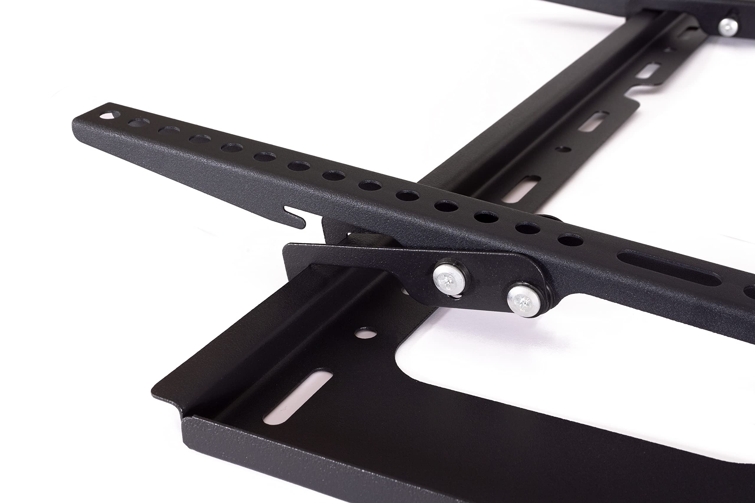 Zwarte TV muurbeugel - extra plat - voor 13' - 27' inch schermen en monitoren met VESA 50 75 100 Model: WHB-14