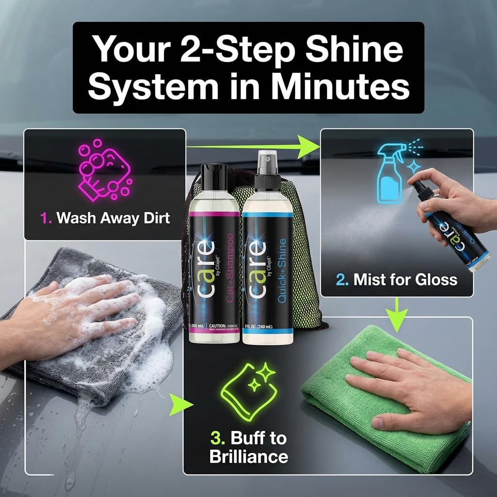 Zestaw podróżny Cilajet (szampon samochodowy 240ml & Quick-Shine 240ml & 2 Mikrofibry)
