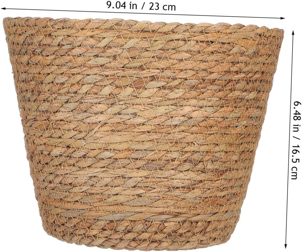 LIOOBO Woven for Plants 2 Pack Large Basket for Table Straw Design for Indoor Plant Dec