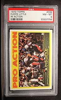 1972 Topps # 339 Pro Action Floyd Little Denver Broncos (Football Card) PSA PSA 8.00 Broncos