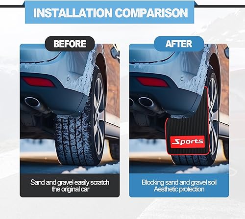 Miniatura 5 de 4 unidades de guardabarros de goma suave sin colisiones delantero y trasero guardabarros protectores contra salpicaduras de barro, universales para