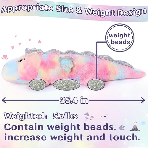 Miniatura 9 de MaoGoLan Almohada de peluche de unicornio grande de 43 pulgadas, almohada de felpa gigante llena de 5.4 libras de algodón, almohada grande de