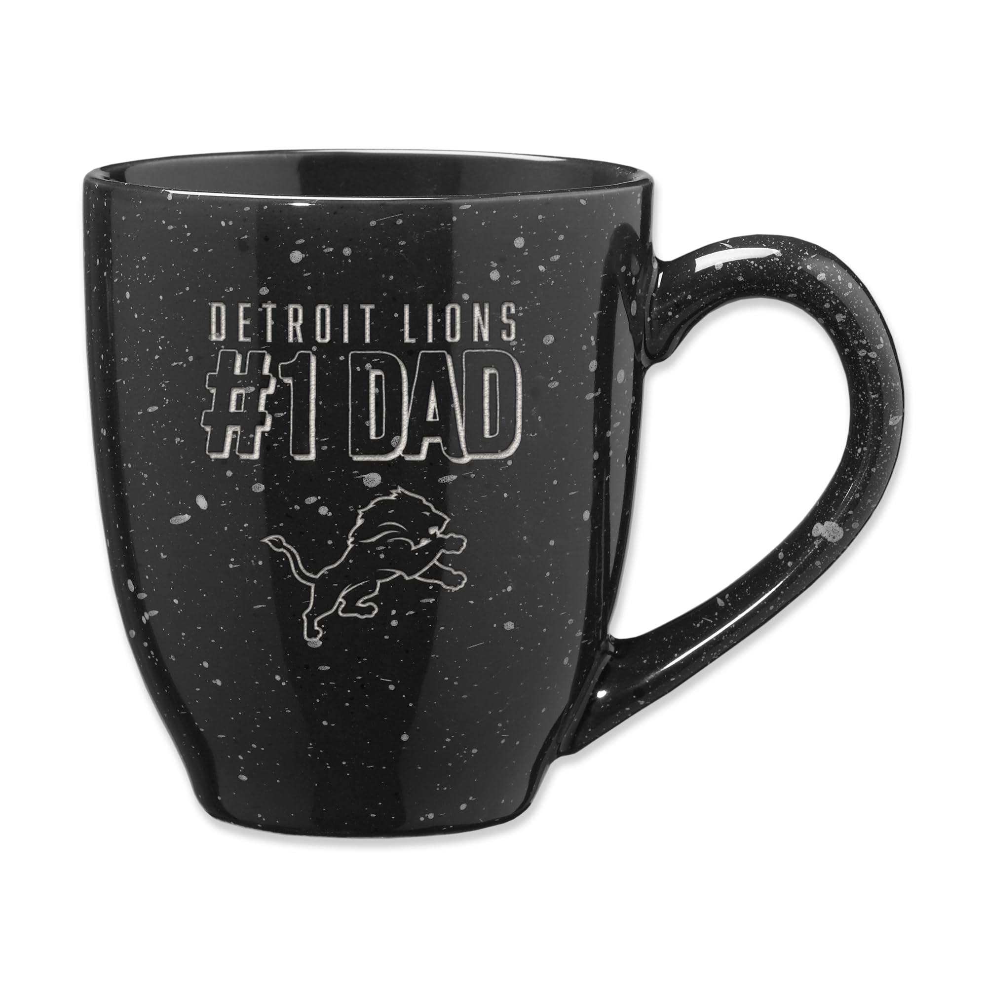 Mug Detroit Lions NFL grande tasse à café céramique noire Rico Industries