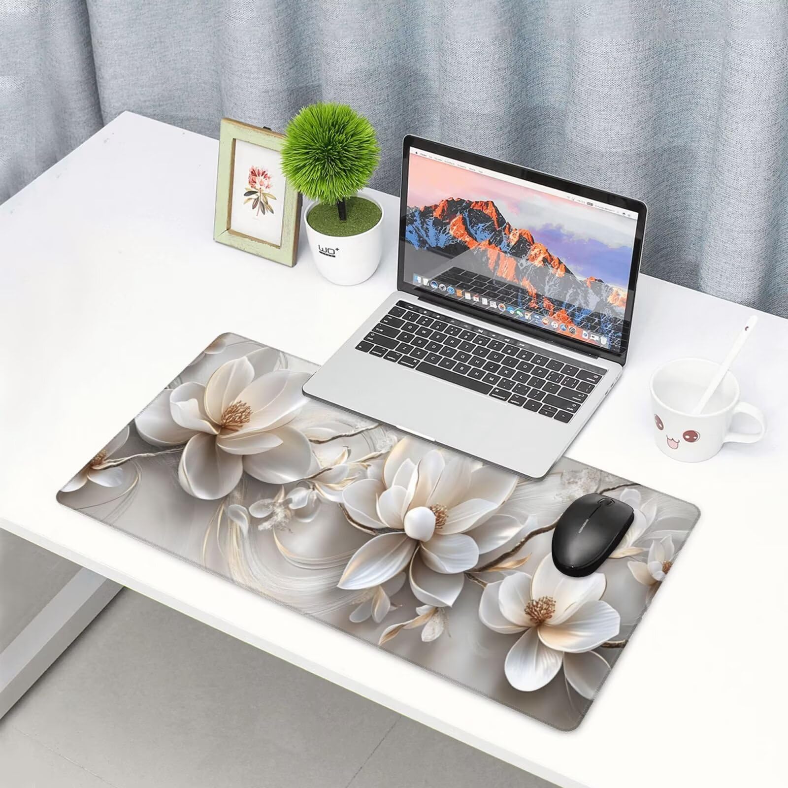Podkładka pod mysz Lys XXL Dream mata na biurko 1600 x 800 x 3 mm zmywalna podkładka do gier na laptopa, z antypoślizgową gumową podkładką dla graczy, PC, pracowników biurowych Y1443
