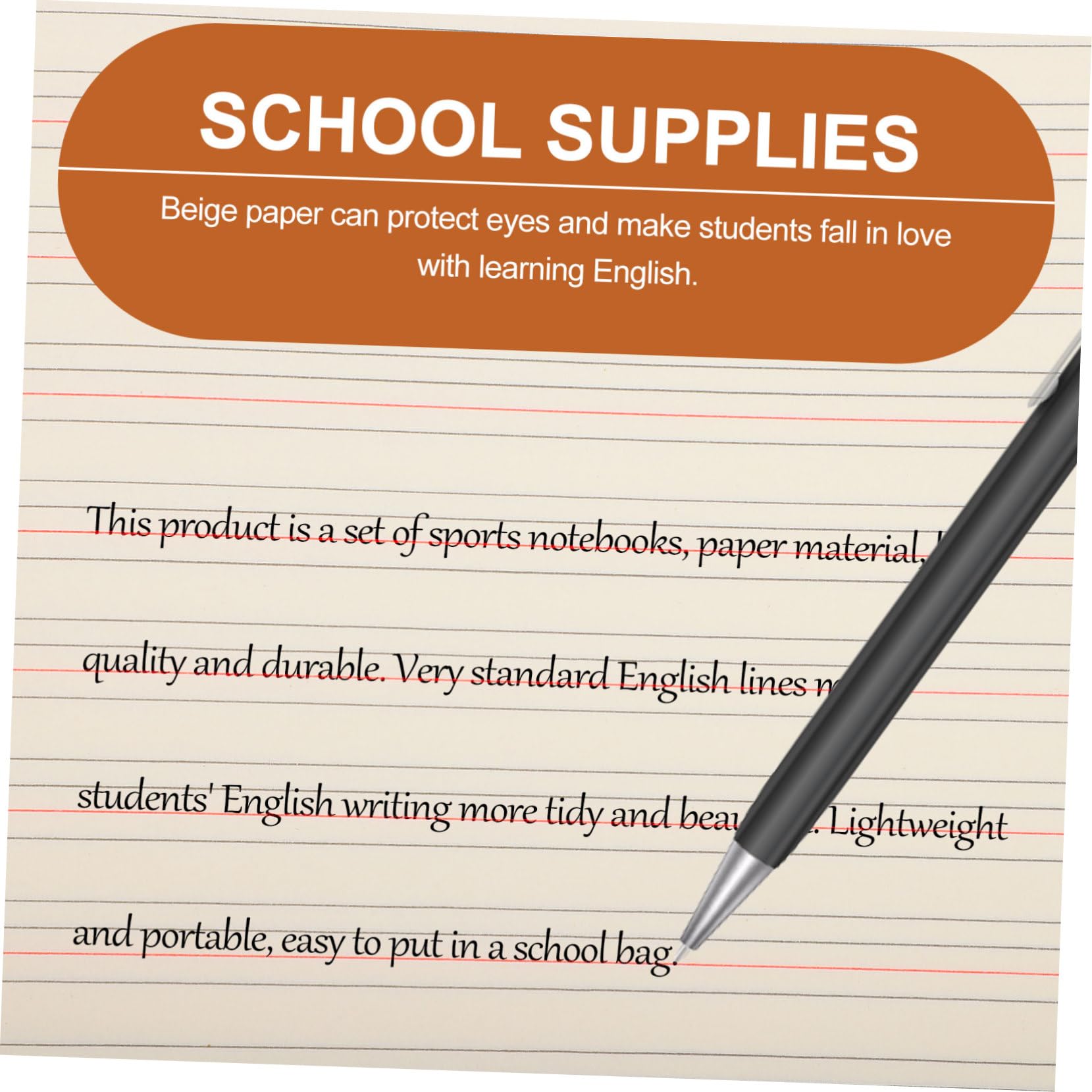 Cuadernos de Ejercicios de Inglés 10piezas de Papel para Estudiantes | Decoracion Colegio, Práctica de Escritura a Mano, Papelería para Estudiantes y Material Escolar