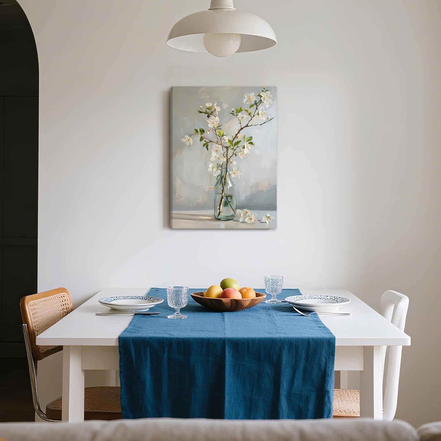 Ovczax Floral Canvas Wall Art, Bathrooms Wall Decor, Home Decor, for Dining Room, Bathroom, Living Room Decoration 24" x 16"