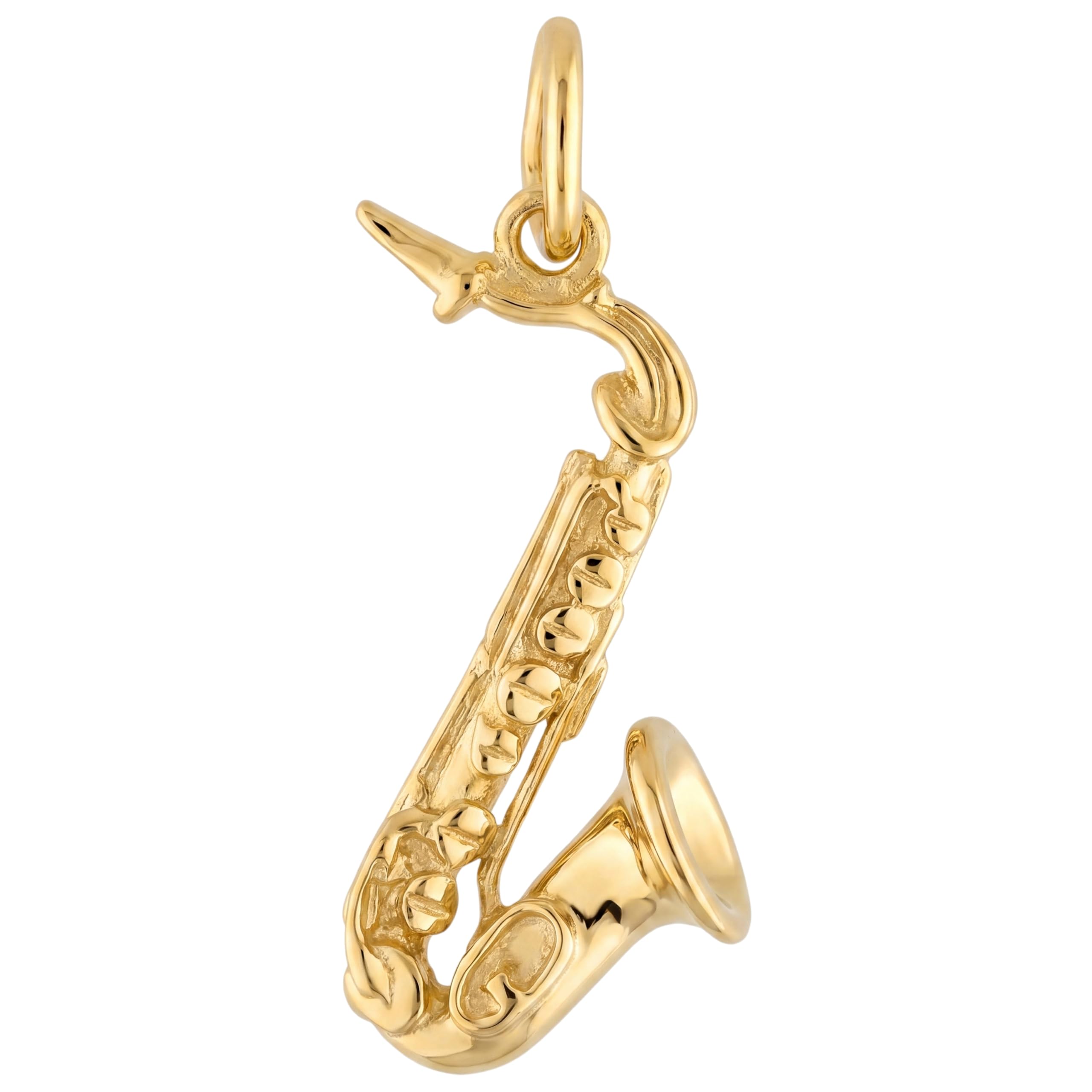 Jobo Damen-Anhänger Saxophon aus 925 Sterling Silber vergoldet