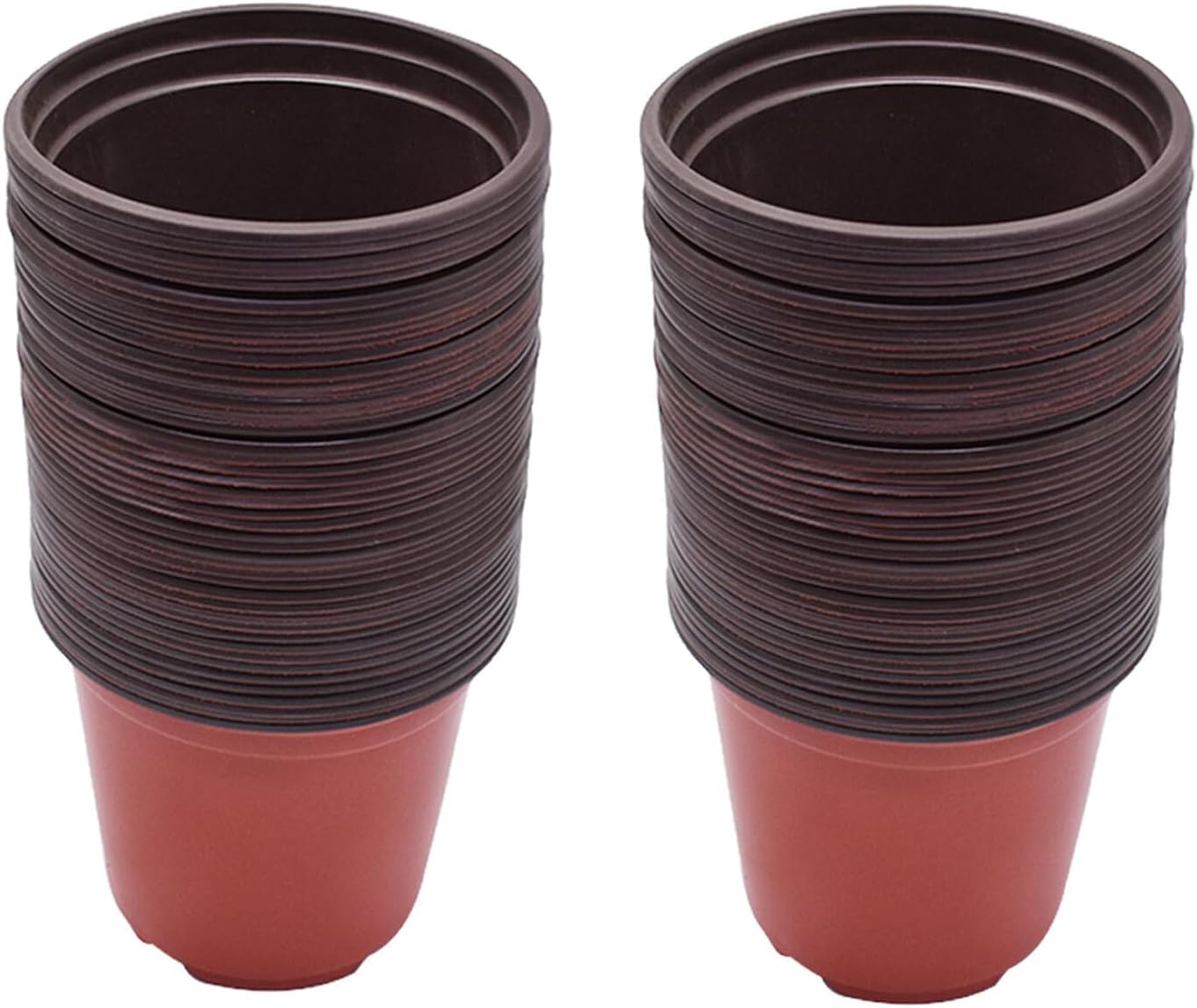 Plastic Planter Nursery Seedlings Pots - 3 Inches 100Pcs Flower Plant Container Seed Starting Pot for Outdoor Succulents Seedlings Cuttings Transplanting