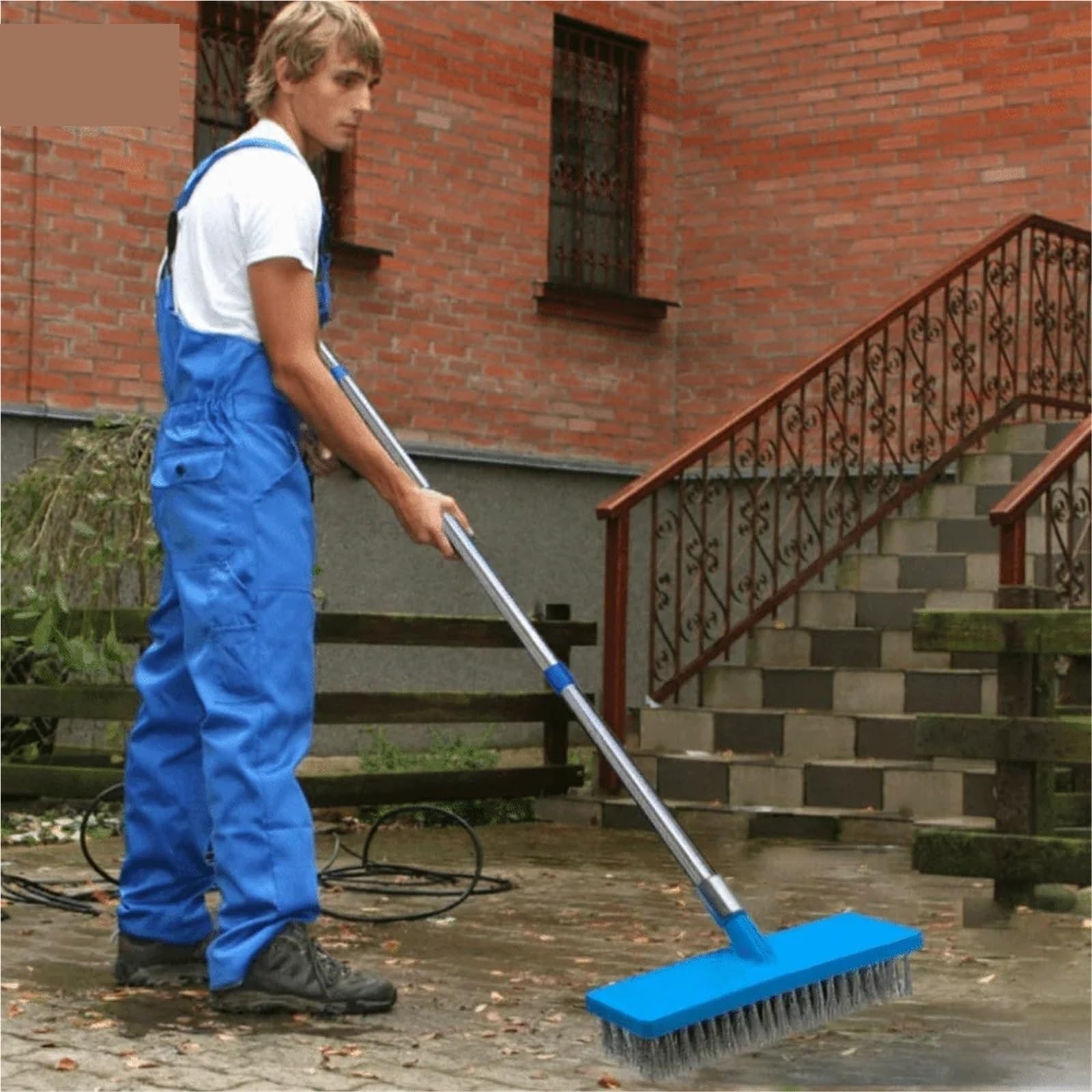 Spazzolone per Pavimenti Spazzola metallica for pavimenti con manico lungo