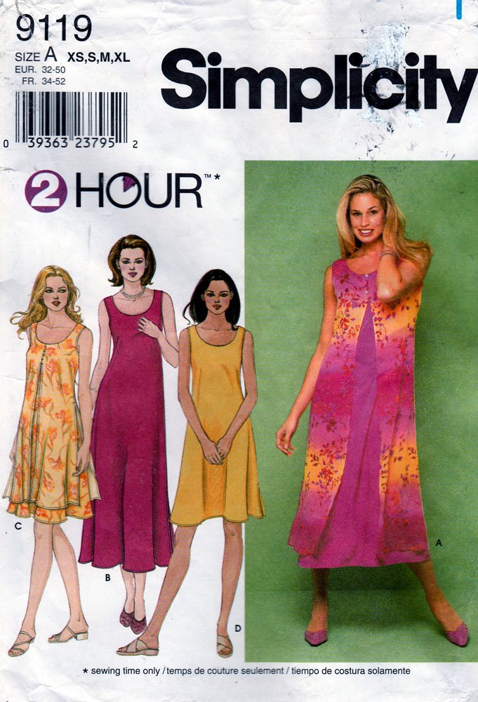 Robe d'été Simplicity 9119 patron de couture pour créer des souvenirs XS-XL