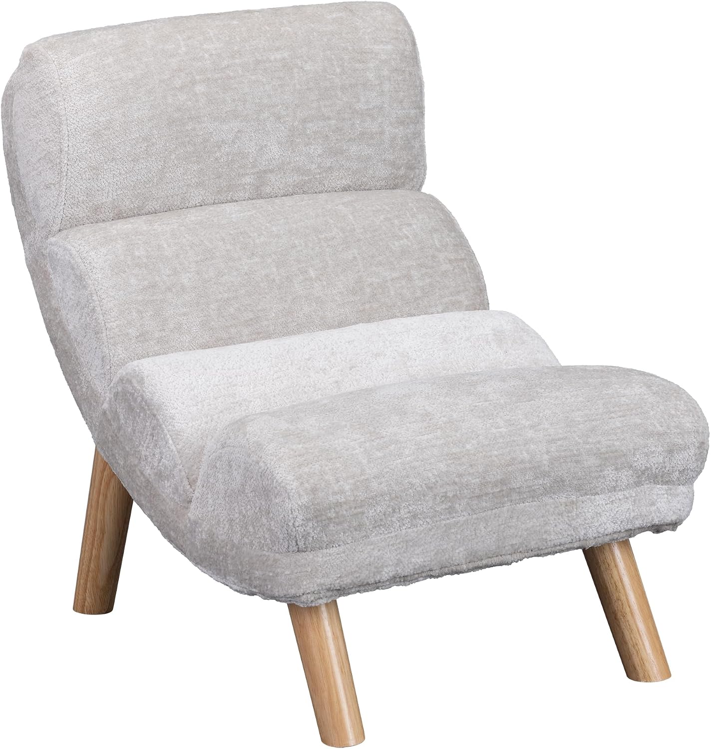Kids Comfy Plush Lounge Chair - Sturdy Cushioned Accent Chair for Toddlers, Childrens Bedroom, Preschool, Daycare Chenille Fabric