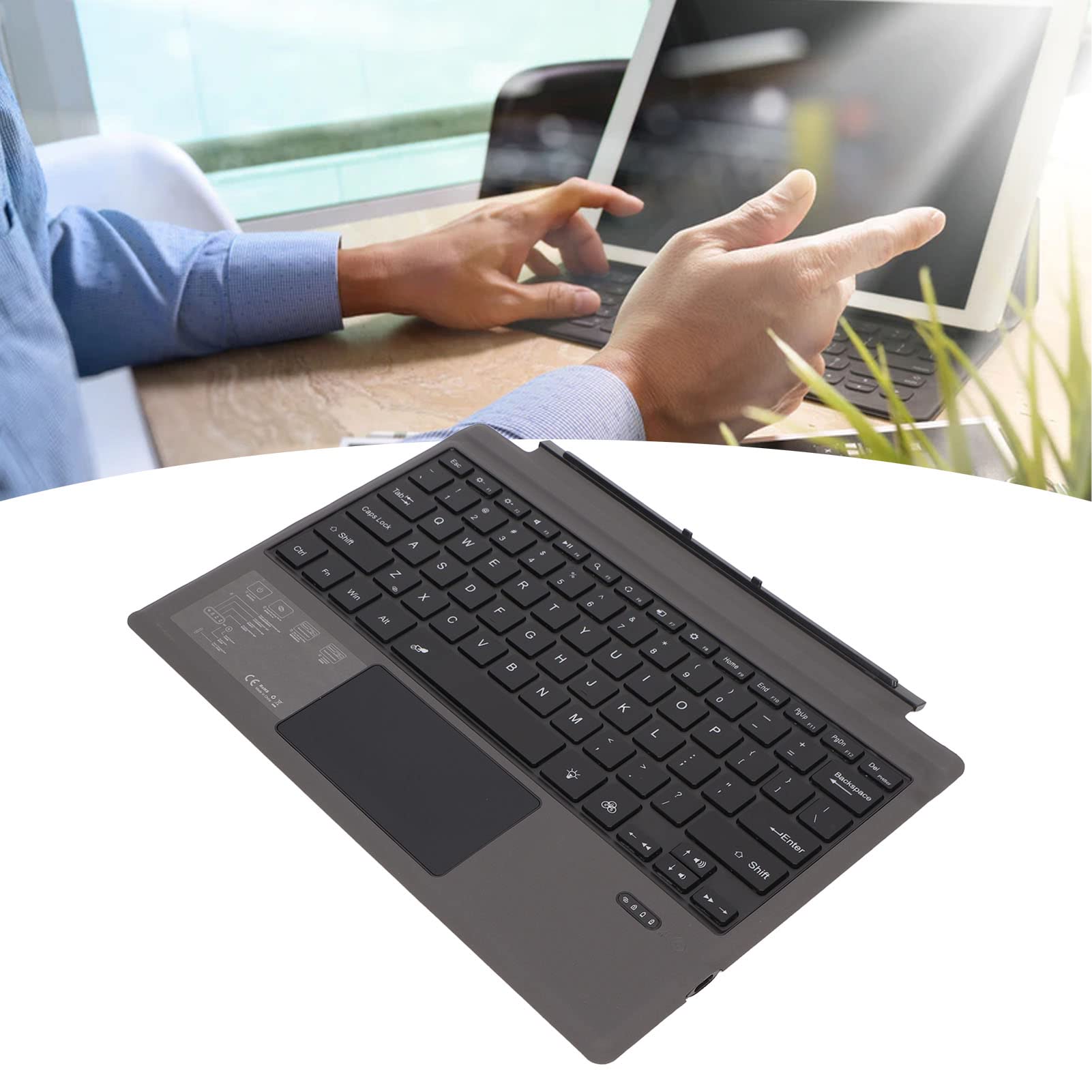 Tastiera Touchpad Wireless Retroilluminazione Colorata Ultrasottile per Pro 3 4 5 6 7, Tastiera per Tablet Compatta per Appassionati di Tecnologia