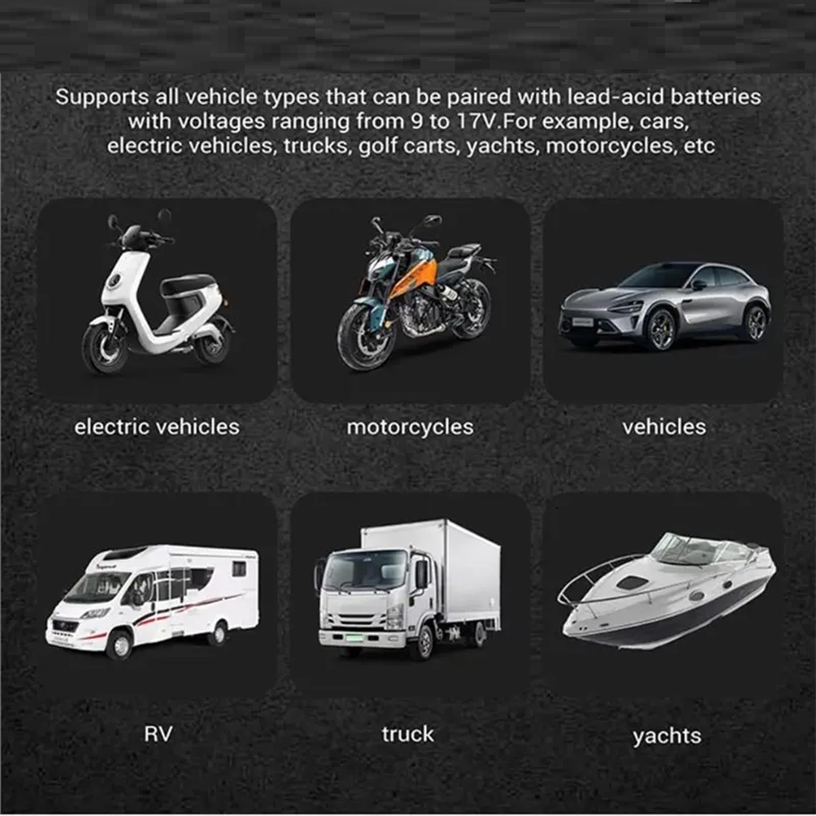 BM9 Analyseur de batterie de voiture avec surveillance des données, moniteur de batterie pour tension, état de santé et suivi de la température, analyseur de santé
