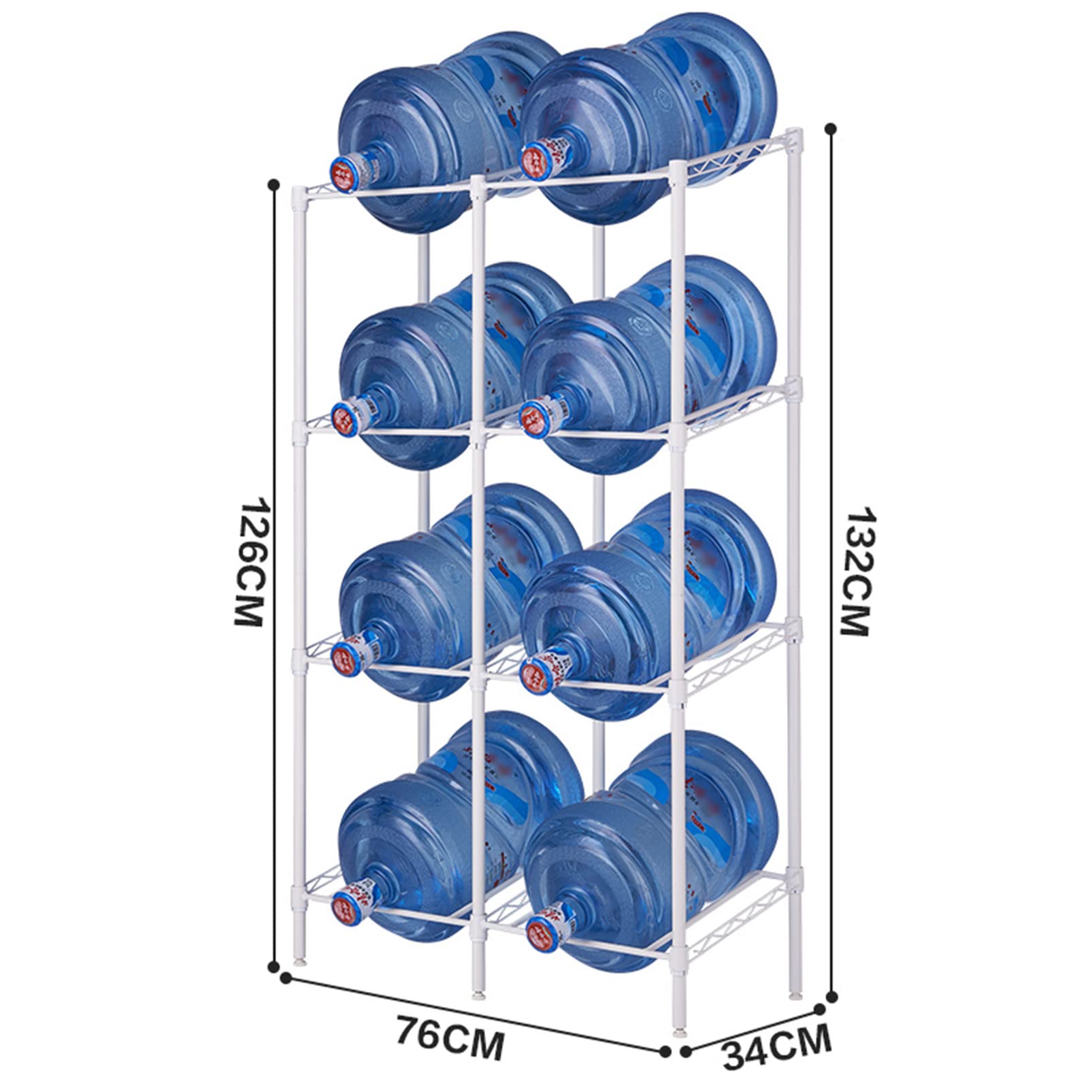Estante para Jarras con Enfriador de Agua de 5 Galones para 8 Botellas, Estantes Organizadores para Portabotellas de Agua de Alta Resistencia, Estante de Almacenamiento para Botellas de Agua