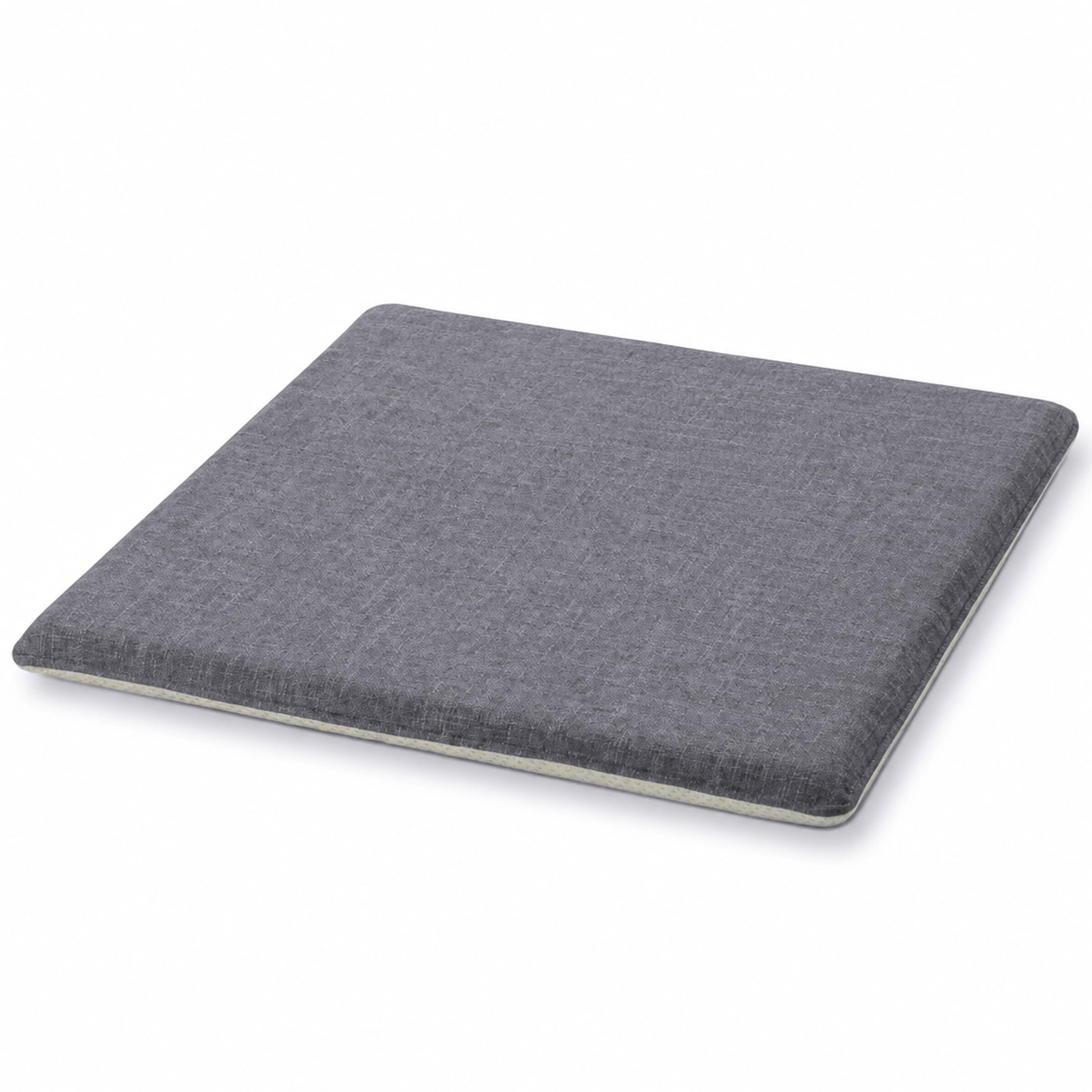 Grsrkep Dining Chair Cushions Linen-Cotton Non-Slip Seat Pads with Sponge Core, Grey, 17.72x19.69x1.18
