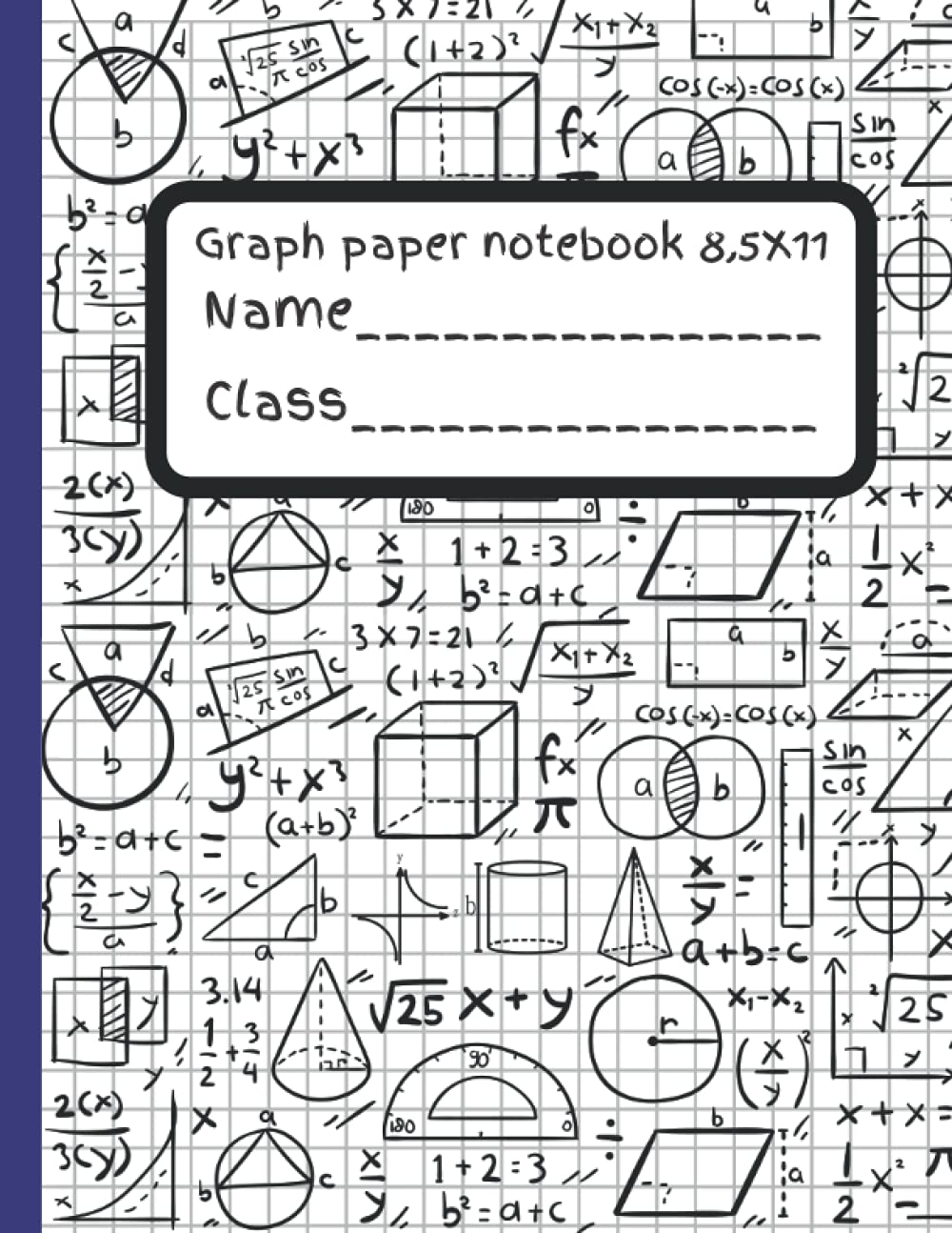 Graph Paper Notebook 8,5X11: Grid Composition Notebook for Math and Science Students, College Graph Paper, For Elementary School,Quad Ruled , 100 pages