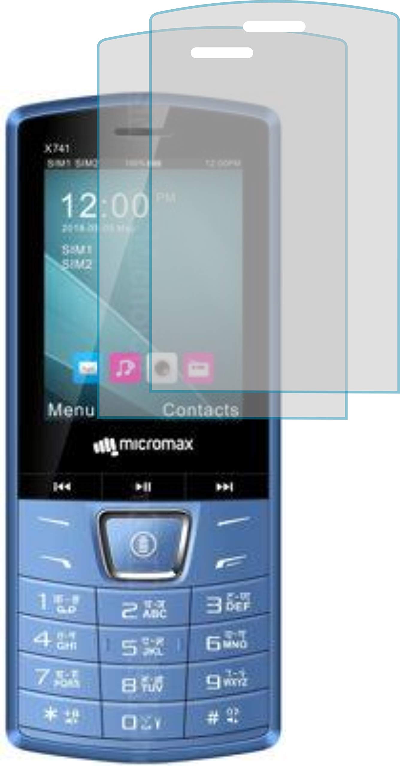 4ProTec I 2 x Screen Protectors Clear Fit for Micromax X741 - Screen Protector Protective Cover