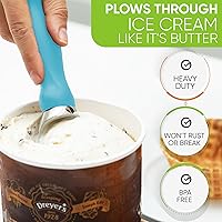 Vista 6 de Spring Chef - Cuchara para helado con mango suave, profesional, fuerte y resistente, utensilio de cocina de primera calidad para masa de galletas