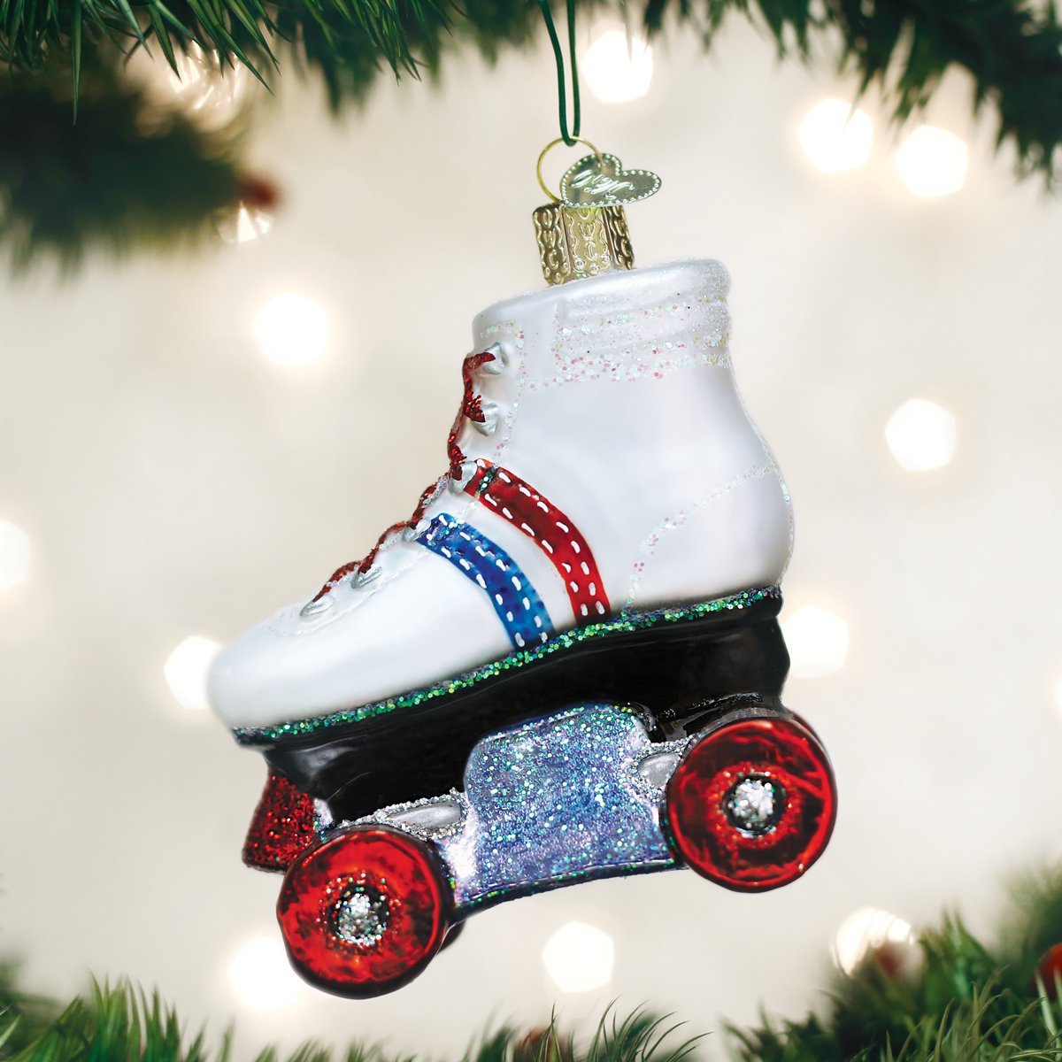 Old World Christmas Schnee-Ski Ornamente - Handgeblasene Glasverzierungen Für Weihnachtsbaum, Ca. 10x5 Cm