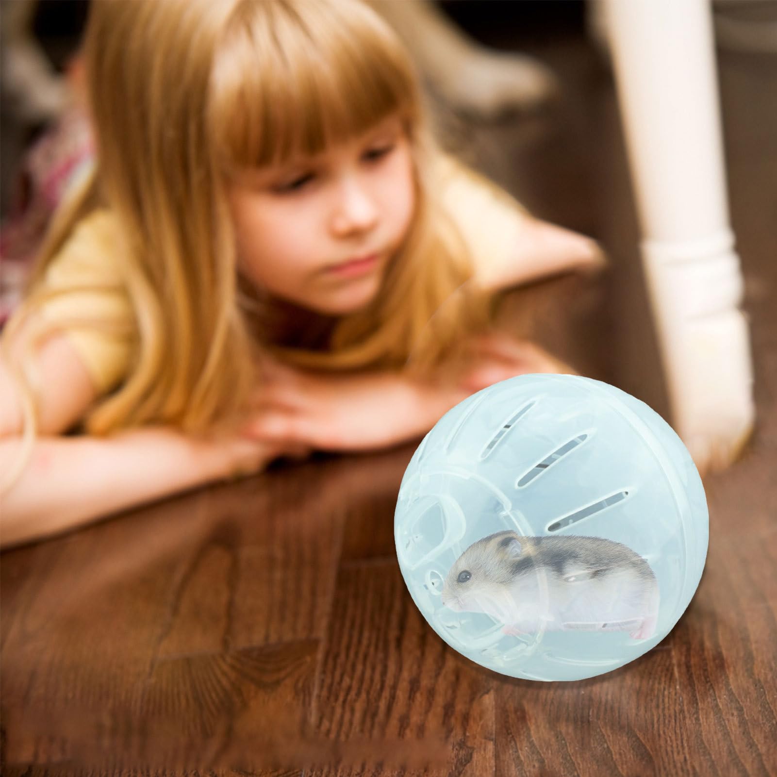 Genérico Bola De Hámster - 10CM Pelota De Hámster, Transparente Bola De Actividad para Hámsters, Juguete De Actividad para Animales Pequeños, para Ratas, Roedores, Jerbos, Mascota Pequeña — view 3