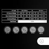 Mars Gaming MPIII550P, ATX-Netzteil 550W, 5 Jahre Garantie, APFC, 120 mm FDB-Lüfter AI-RPM, SMD-Technologien, Japanische 105º-Kondensatoren, Ummantelte Premium-Kabel, Schwarz - 6