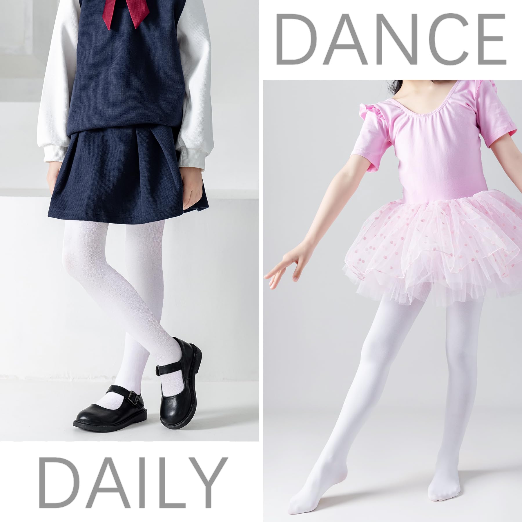 Collant da danza per ragazze collant da ballo per ragazze leggings con piedi per bambini collant ultra morbidi calze bambino