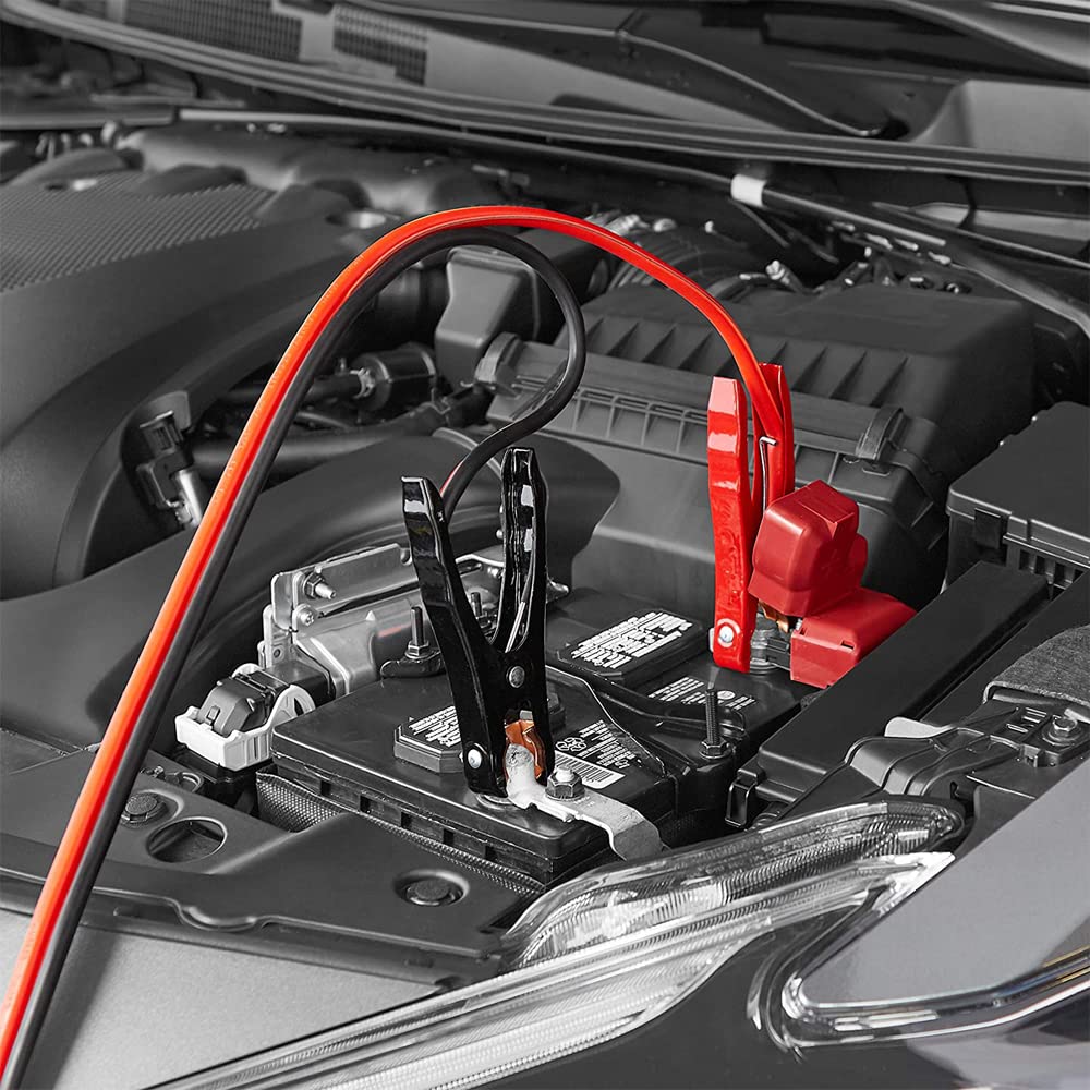 Stanley 201878 Câbles démarrage pour Batterie Voiture 35mm² 4,5m Noir/Rouge